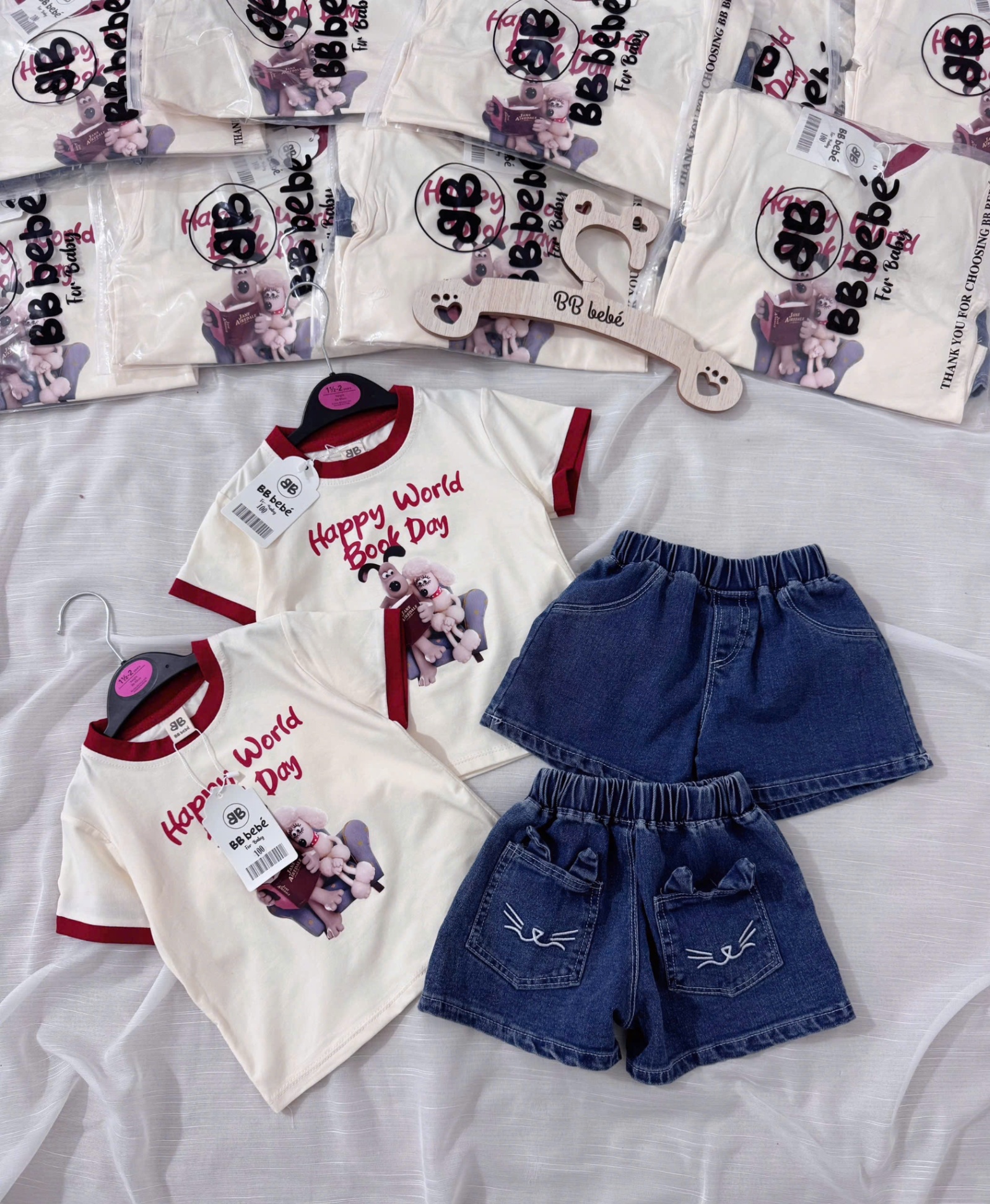 Seo VNXK: Sét áo cotton quần jean #90k E còn 90-100-110-120-130