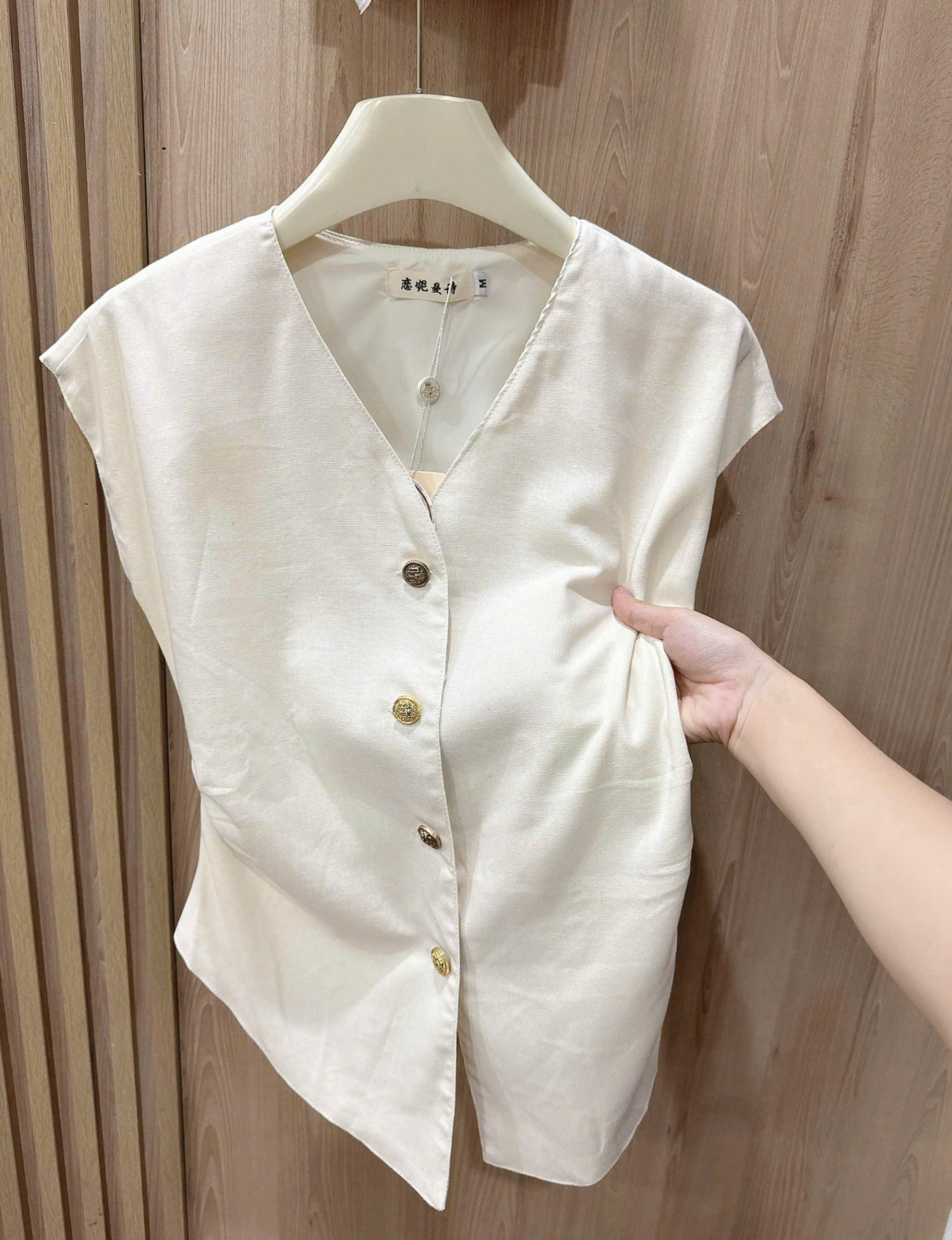 Set vest line áo cánh dơi chiết e quần suông