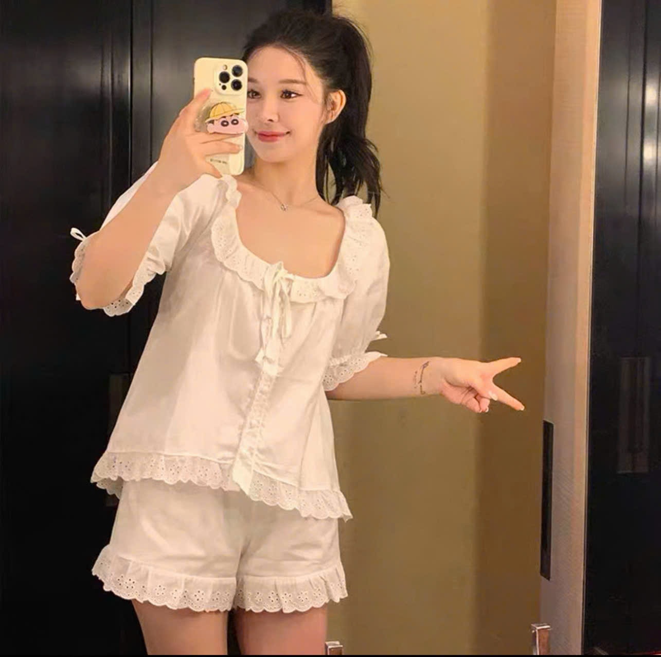 BỘ NGỦ TIỂU THƯ BÈO phối ren
