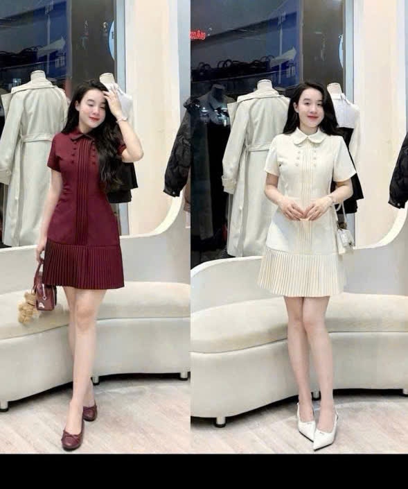VÁY LI CÚC BỌC 2 MÀU