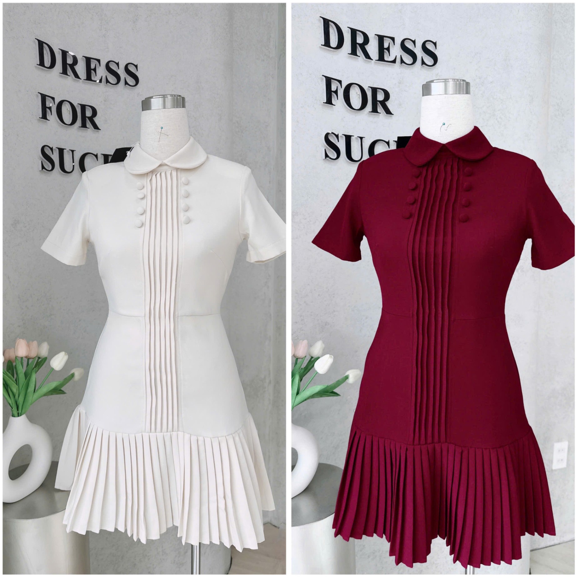 VÁY LI CÚC BỌC 2 MÀU