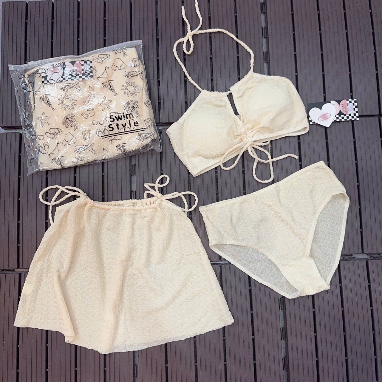 Set bikini đồ bơi 3 món