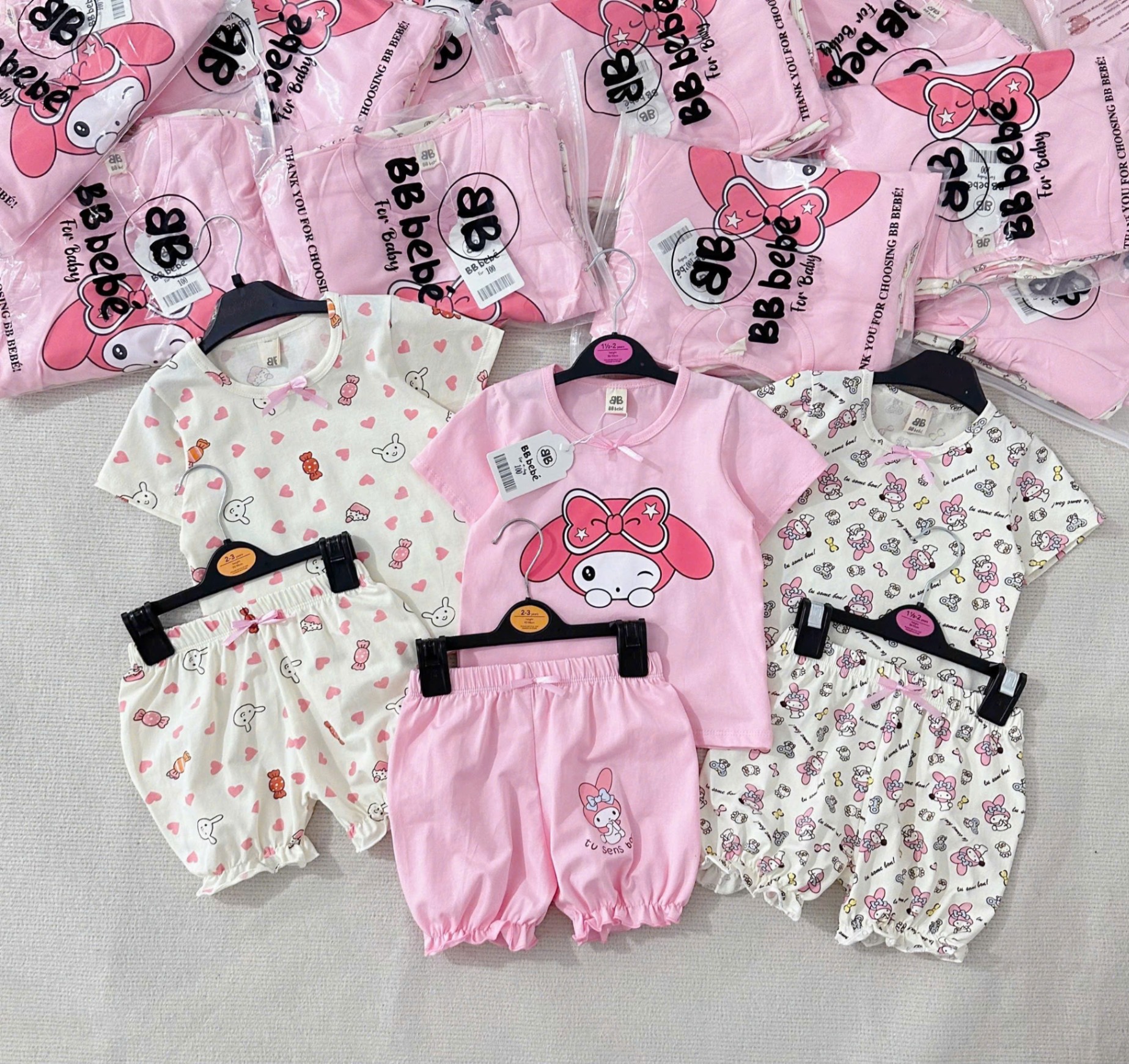 Seo VNXK: Set 3 bộ cotton chun gấu