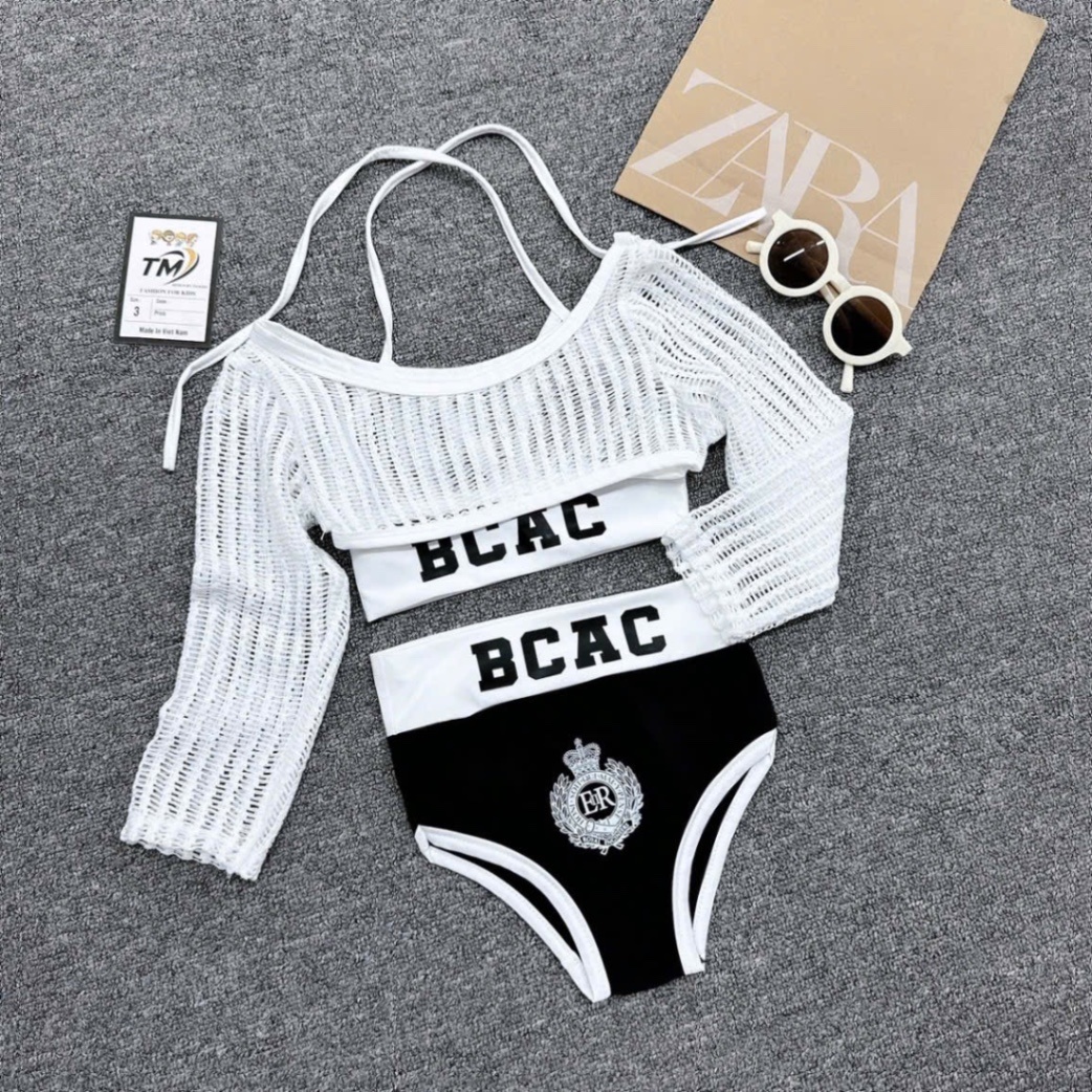 Bikini bac bé gái 3 chi tiết
