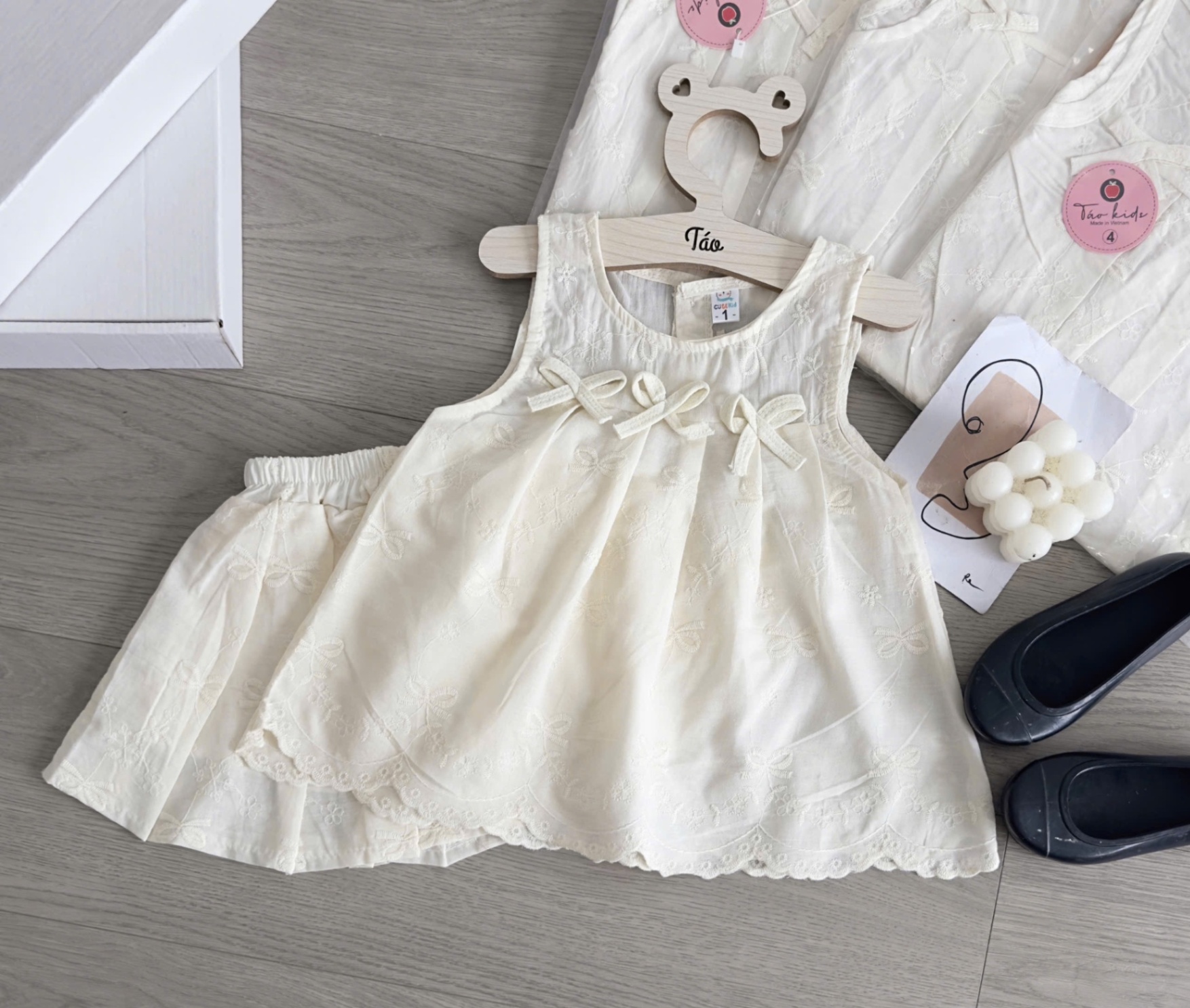 Sét bộ ren babydoll bé gái tk