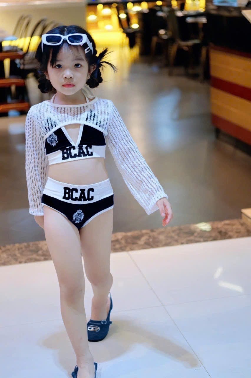 Bikini bac bé gái 3 chi tiết