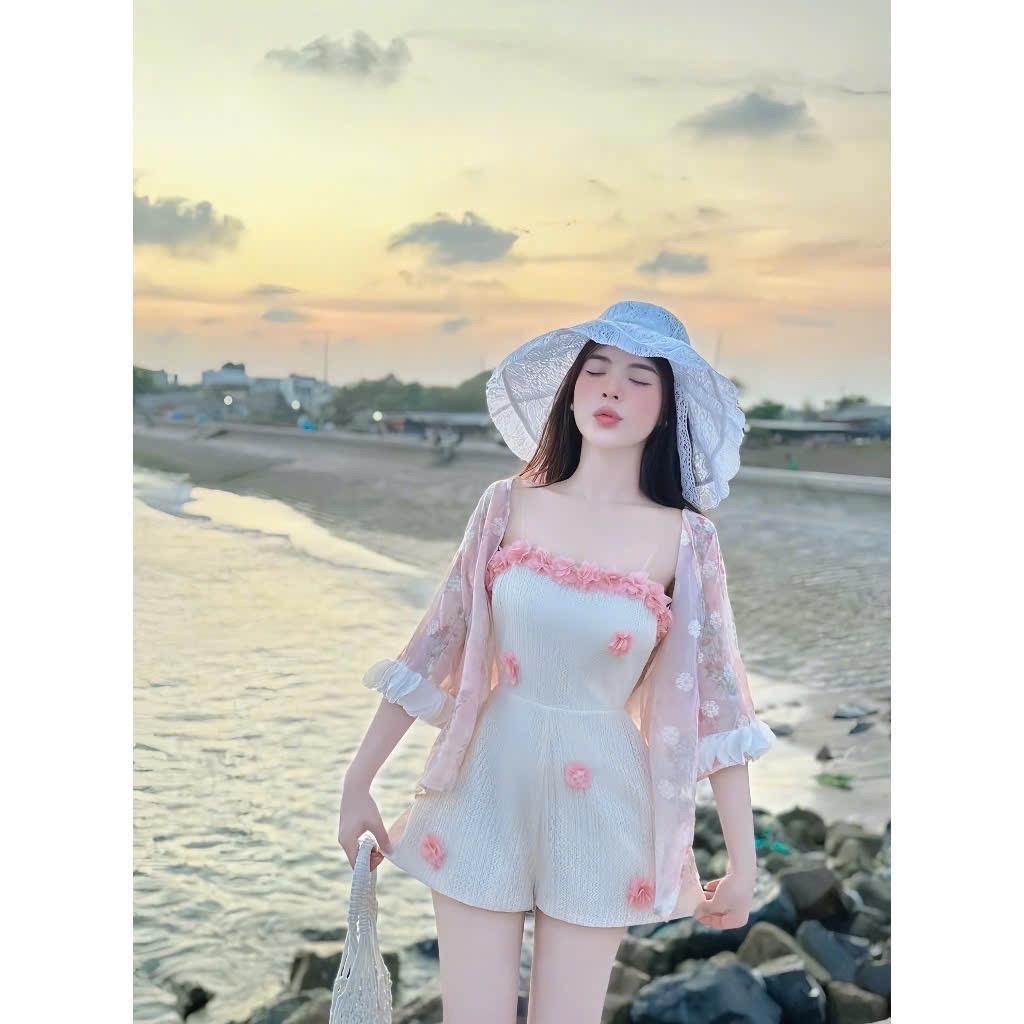 Jum kem đính hoa bé gái