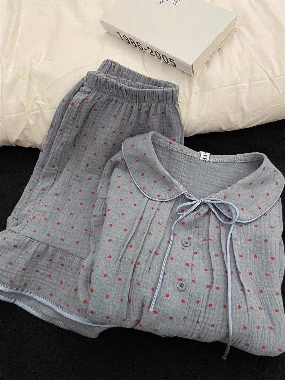 Bộ pizama chấm bi đũi nhăn Em còn 2L-3 xl-3 xxl Seo #115k/b