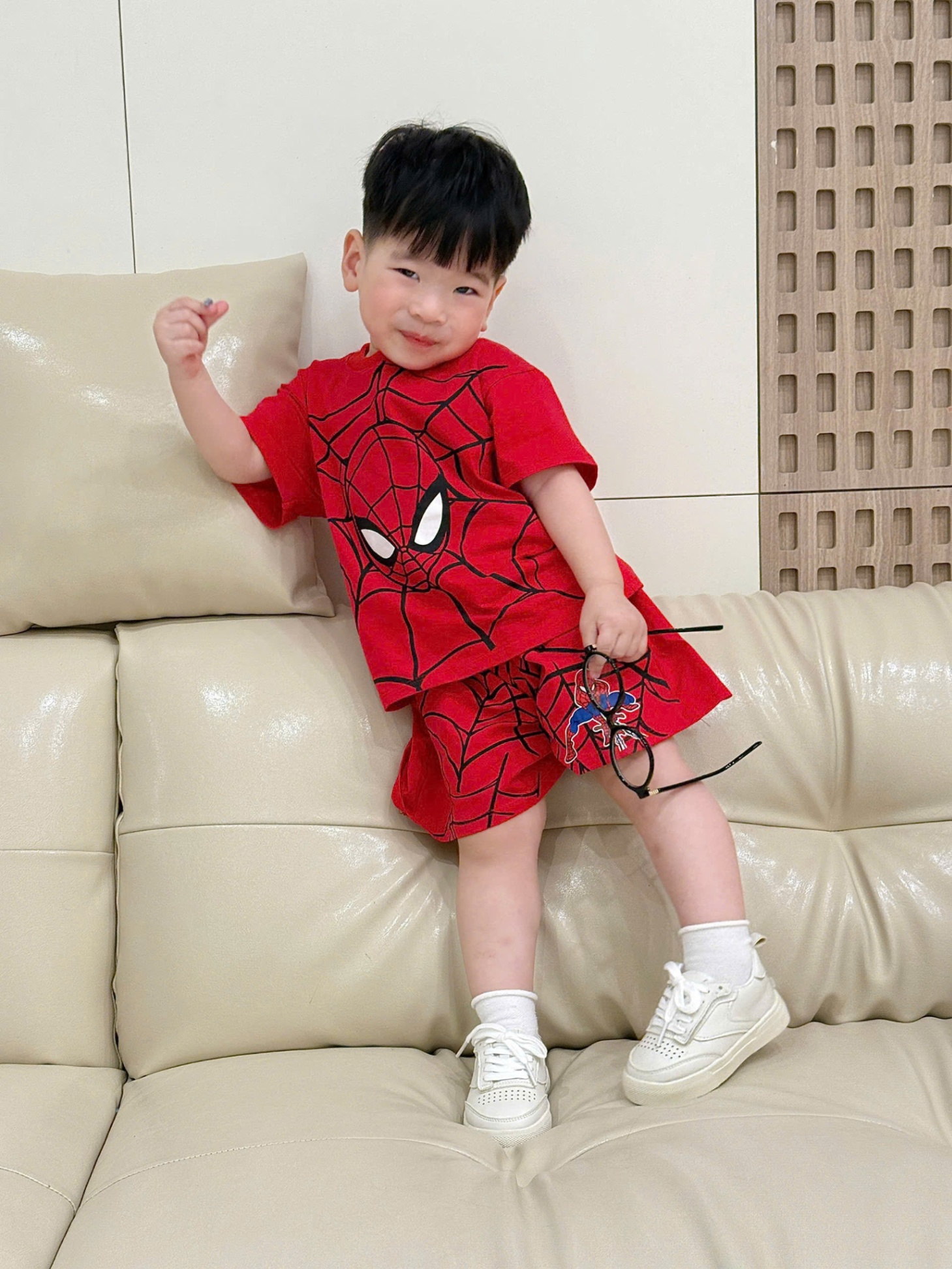 Seo VNXK: Bộ cotton siêu nhân nhện đỏ Còn sz 90-100-130-140-150