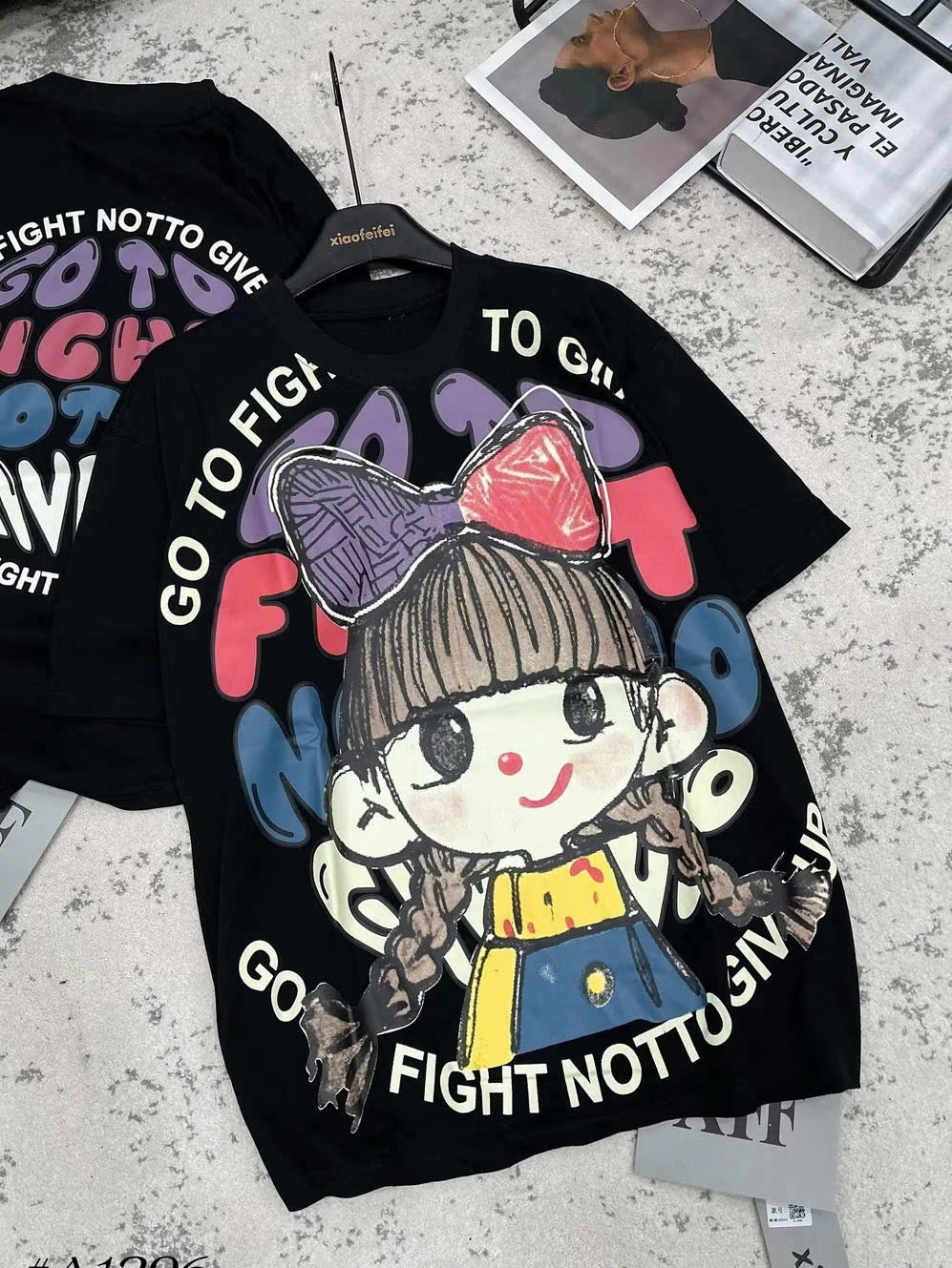 Áo phông cotton 1 đen L sale #85k