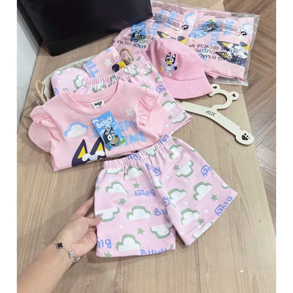 Seo VNXK: Bộ cotton kèm mũ S130 Seo #89k/set