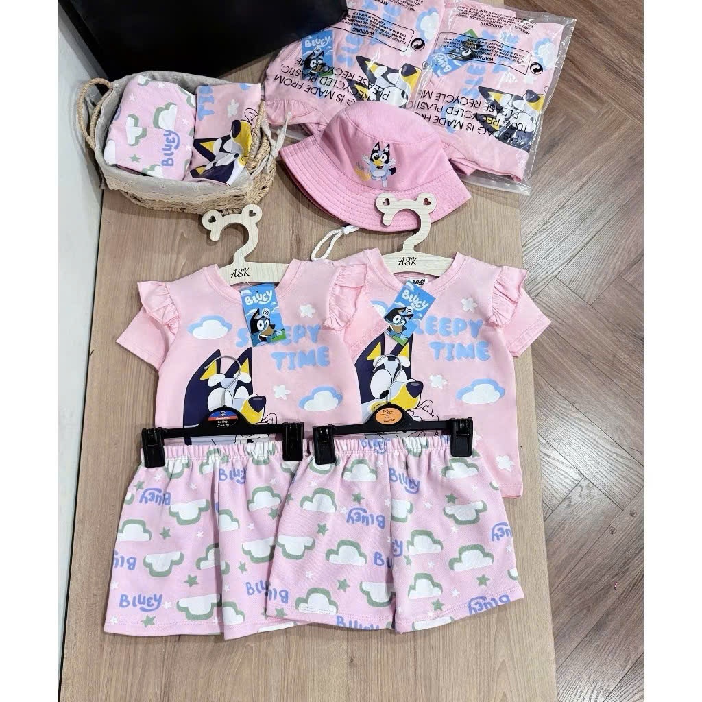 Seo VNXK: Bộ cotton kèm mũ S130 Seo #89k/set
