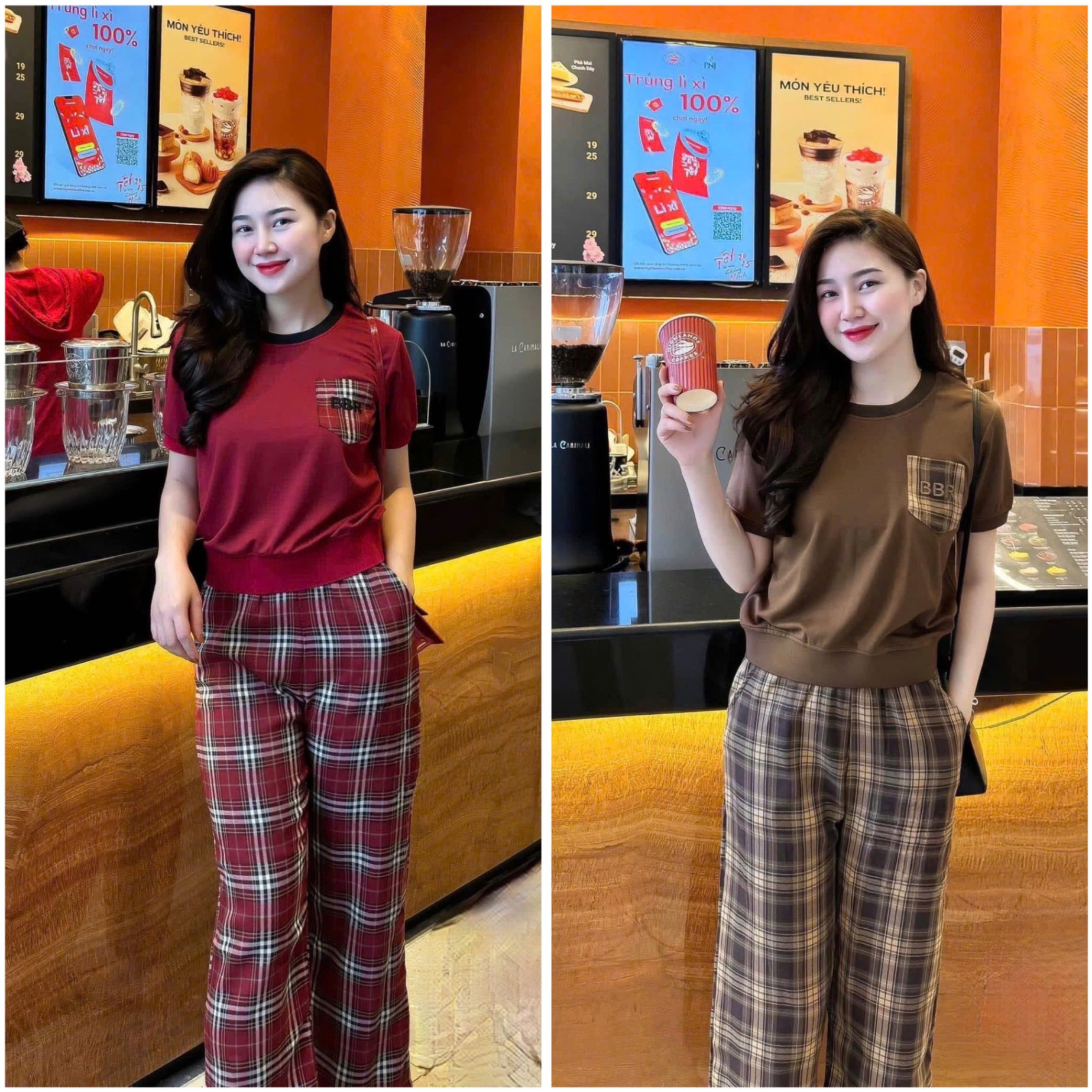 Seo: Bộ áo cotton quần kẻ dài Hàng xịn đẹp hàng tk e sale 145k