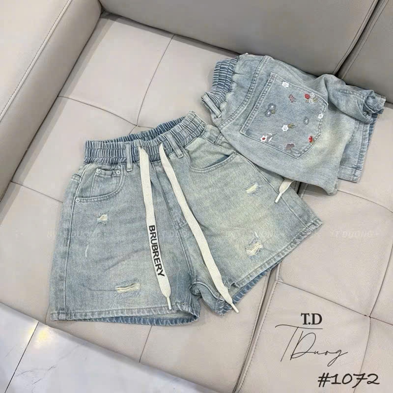 Quần sooc jean QC thêu túi sau siêu đẹp