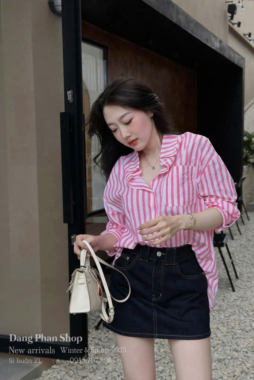 Seo: Áo sơ mi nữ Còn 10c hồng s m l seo #95k/áo