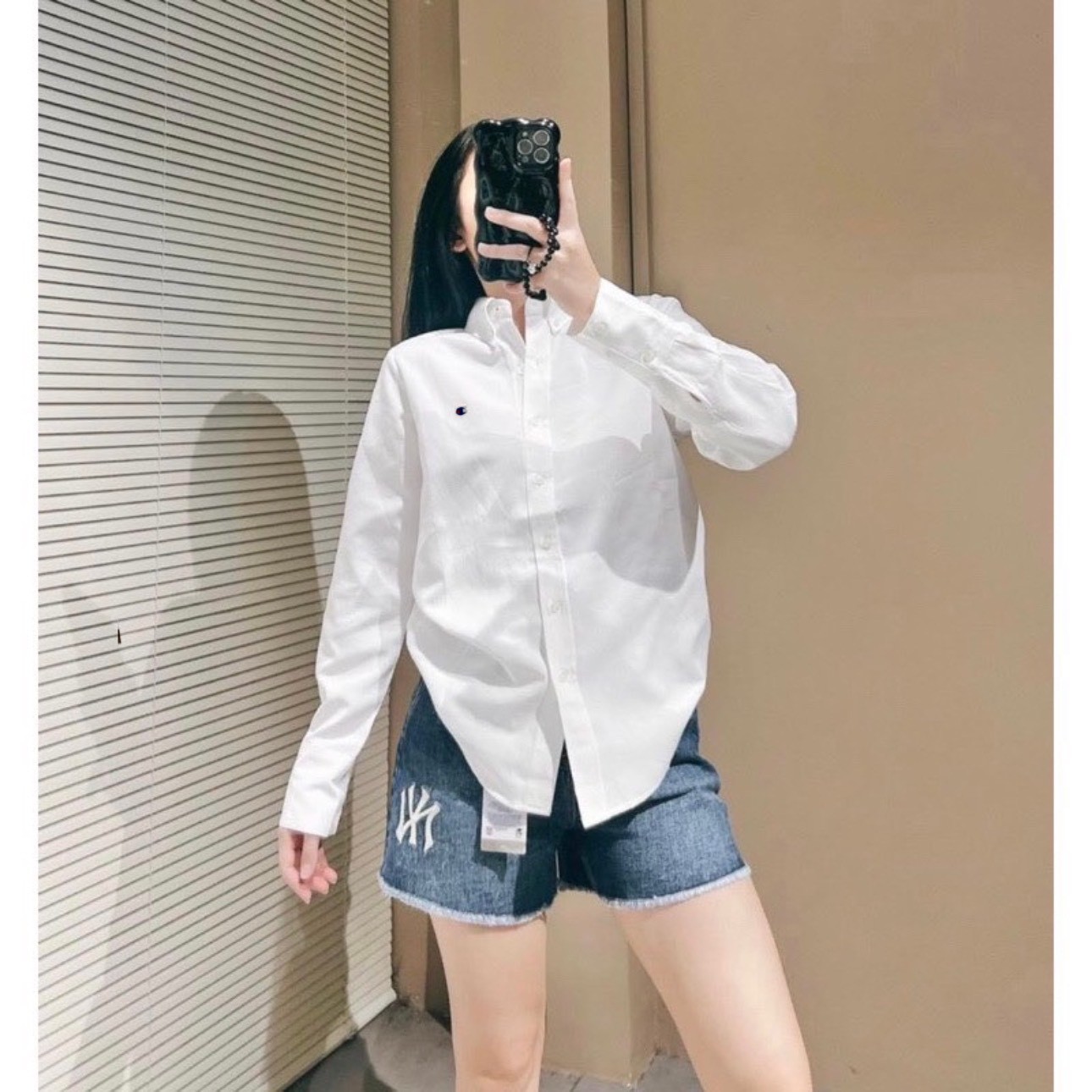 SEO: Sơ mi tomy xuất dư xịn dài tay trắng size L #115k