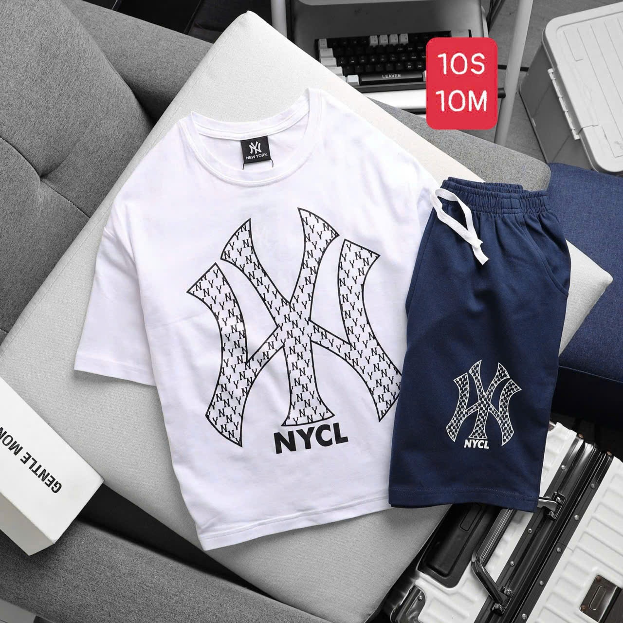 Bộ cotton xuất co giãn 4 chiều bé trai