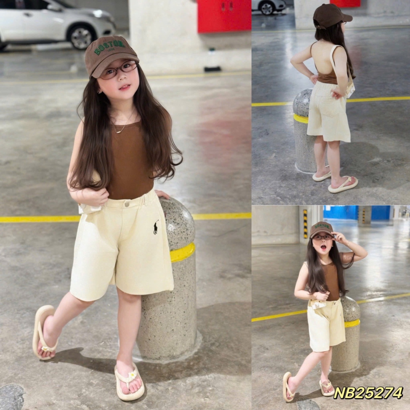 (maù áo) aoSét áo 2 dây quần thô lỡ bé gái