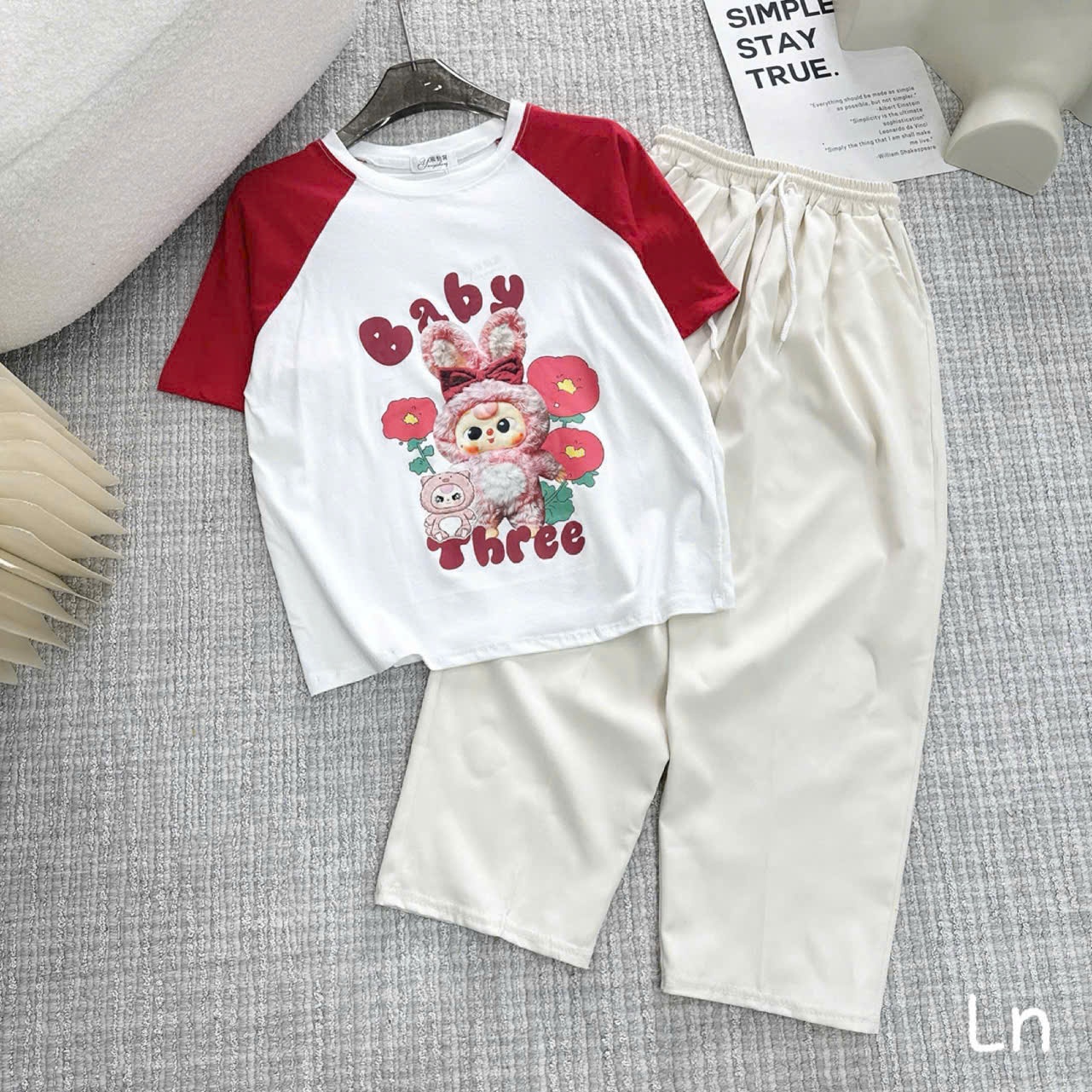 SEO VNXK: Sét áo cotton quần kem dài Sale #65k