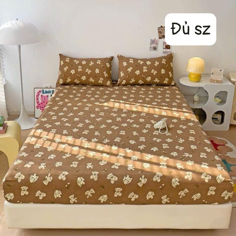 SEO VNXK: Bộ gồm 1 vỏ ga (đã bo chun sẵn) + 2 vỏ gối.