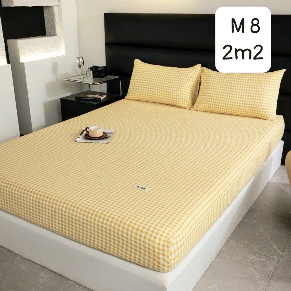SEO VNXK: Bộ gồm 1 vỏ ga (đã bo chun sẵn) + 2 vỏ gối.