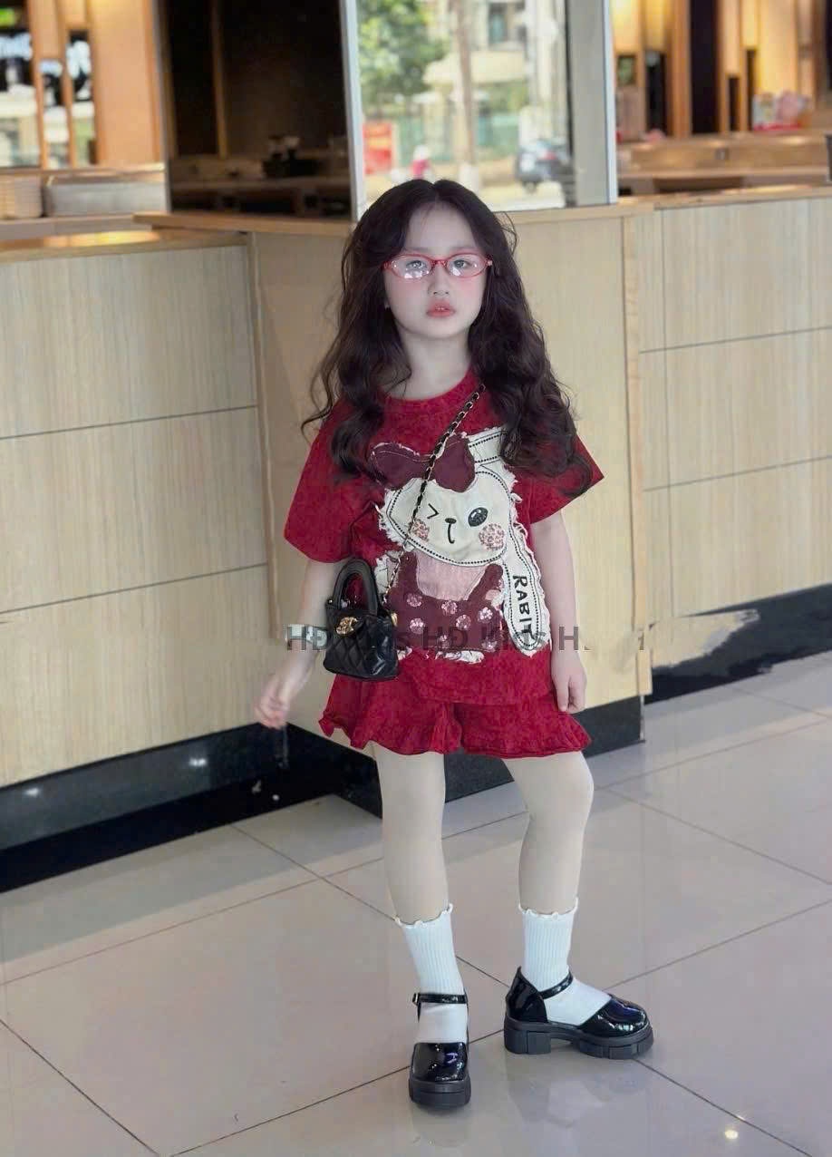 SEO VNXK: Bộ thỏ in loang + hinh thỏ rabits Còn màu đen 120-130-140-150