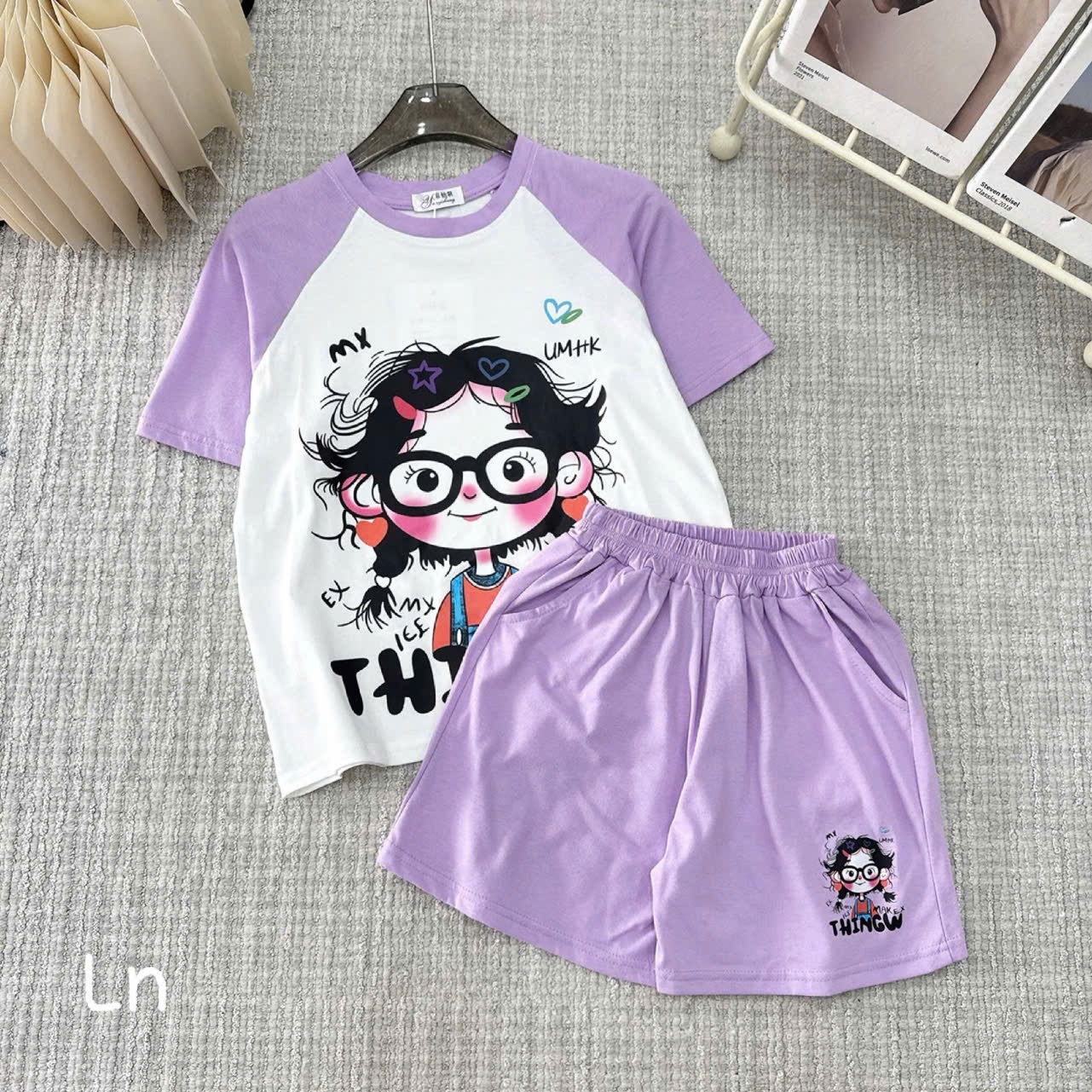 SEO VNXK: Bộ cotton tím 1b 35-40kg