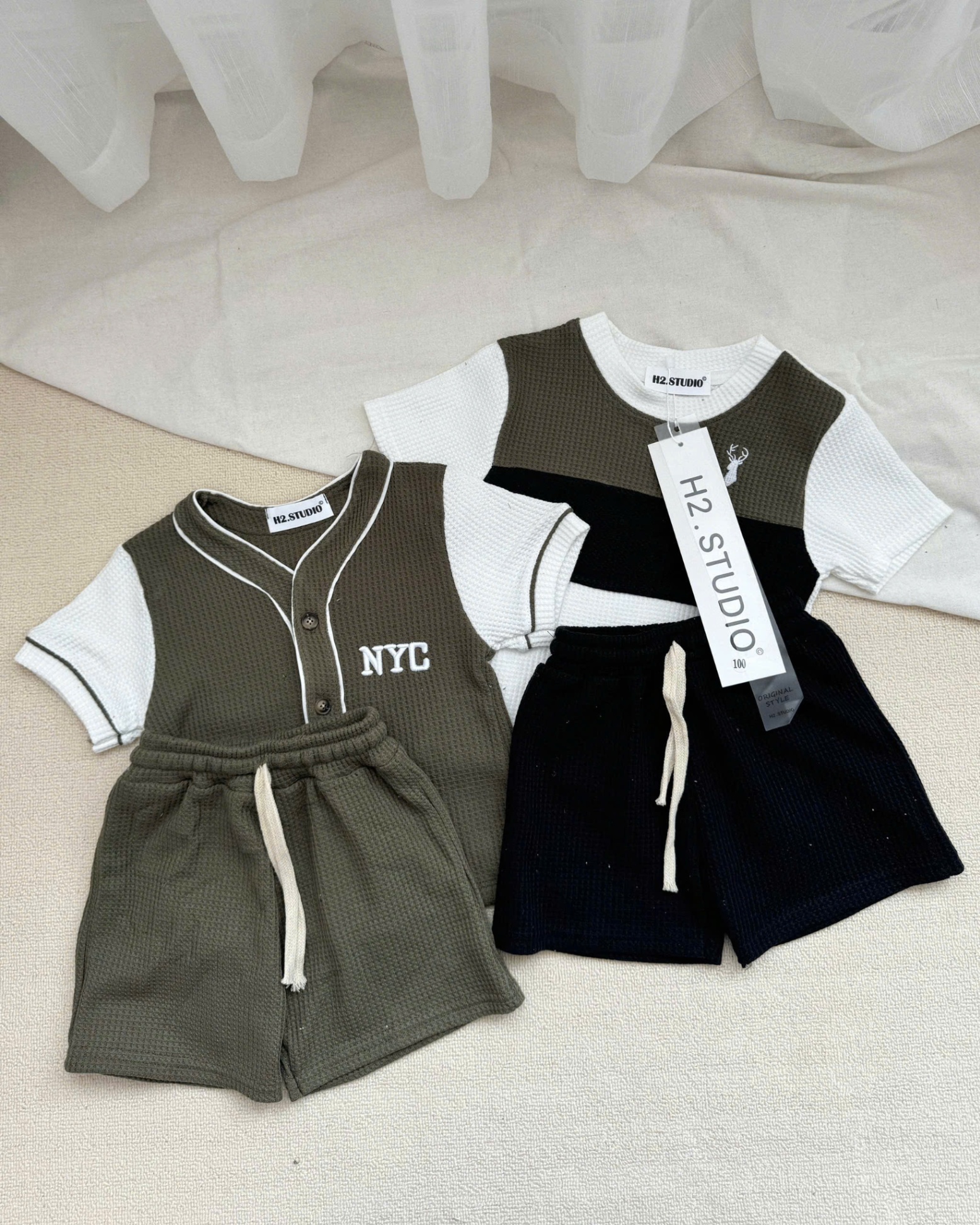 Seo VNXK: Sét 2 Bộ cotton tổ ong E còn 90-100-130-140-150