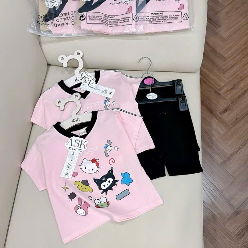 Xả VNXK: Sét áo cotton mèo quần legging S150 24-27kg #60k