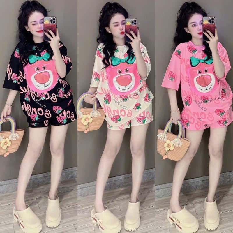 Xả: Bộ cotton HỒNG 28-30kg đen 28-30kg seo #65k