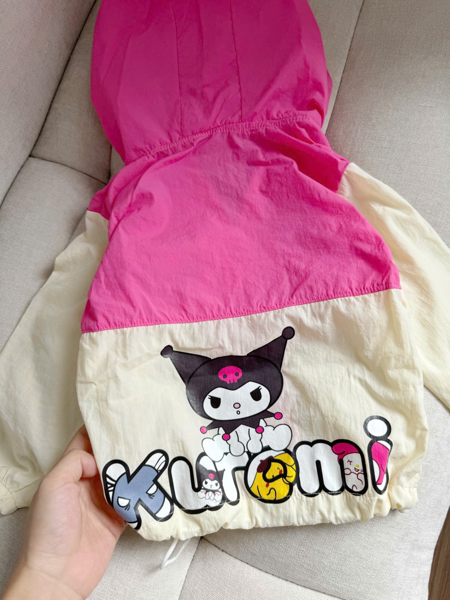 Xả #55k/c ÁO GIÓ NHĂN MỀM KUROMI BÉ GÁI Xưởng nhờ xả
