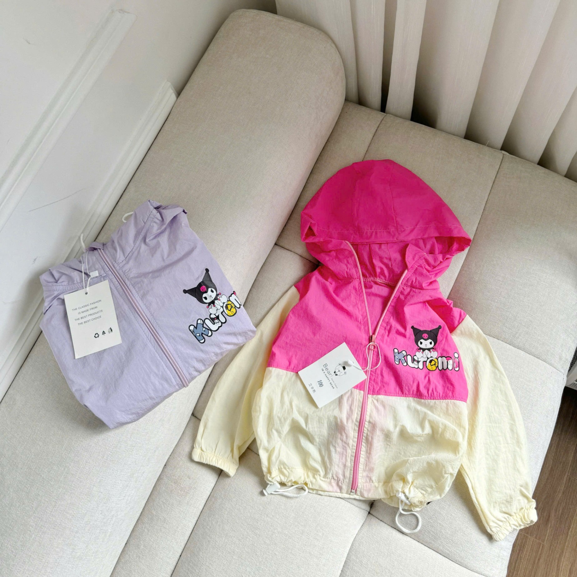 Xả #55k/c ÁO GIÓ NHĂN MỀM KUROMI BÉ GÁI Xưởng nhờ xả