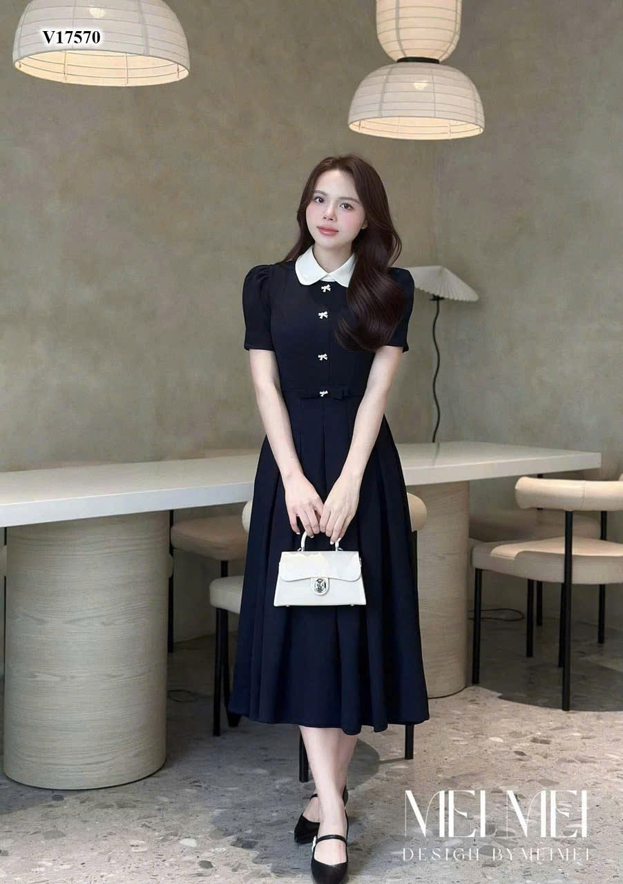 Váy cổ sen Còn 1 than S sale 155k