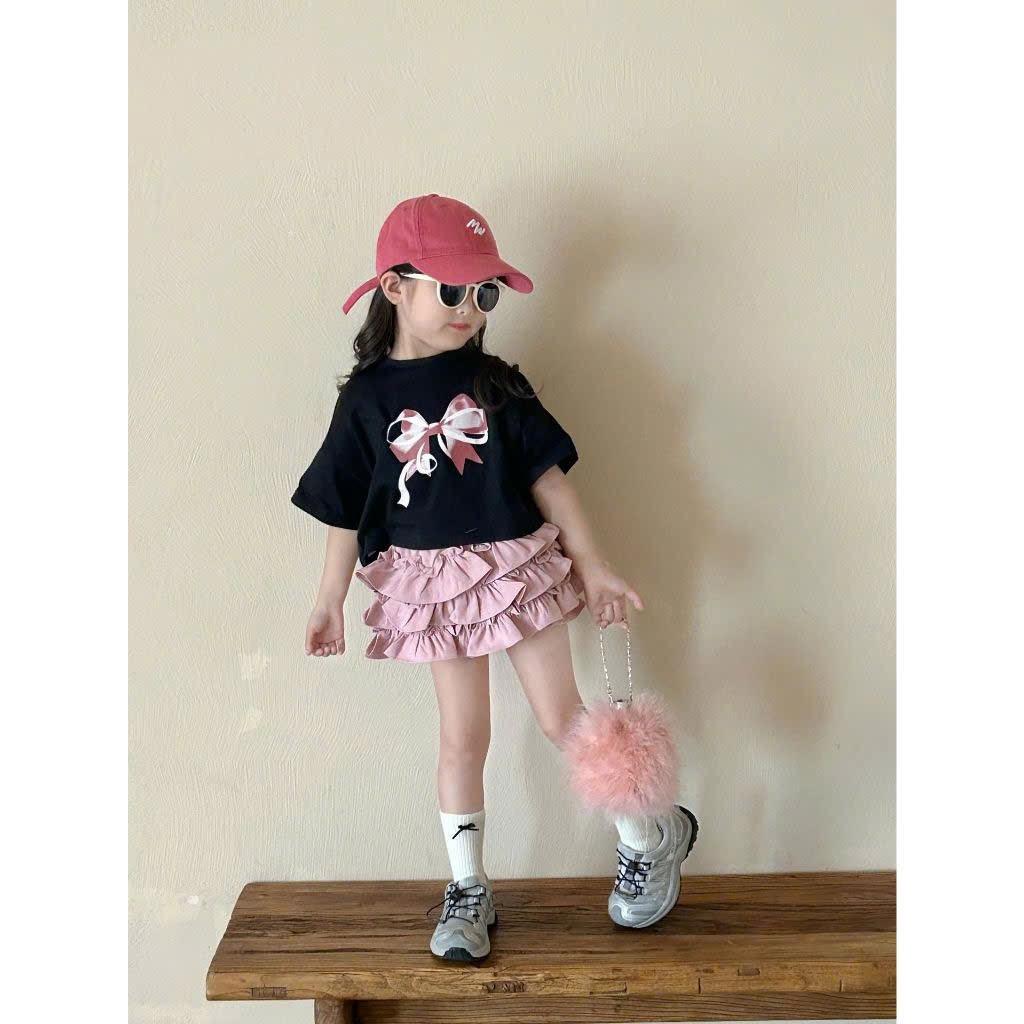 Sét áo cotton chân váy tầng (có quần trong) S4 14-16kg seo #65k