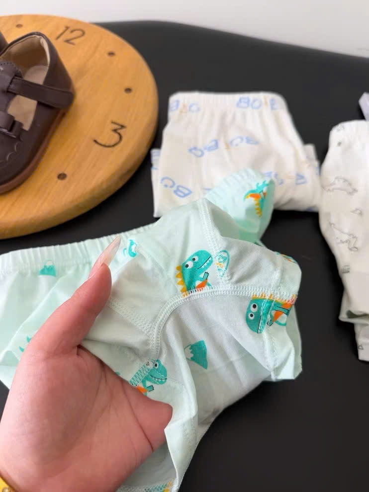 Hộp 3 quần 3 màu hình khác nhau bé trai VNXK