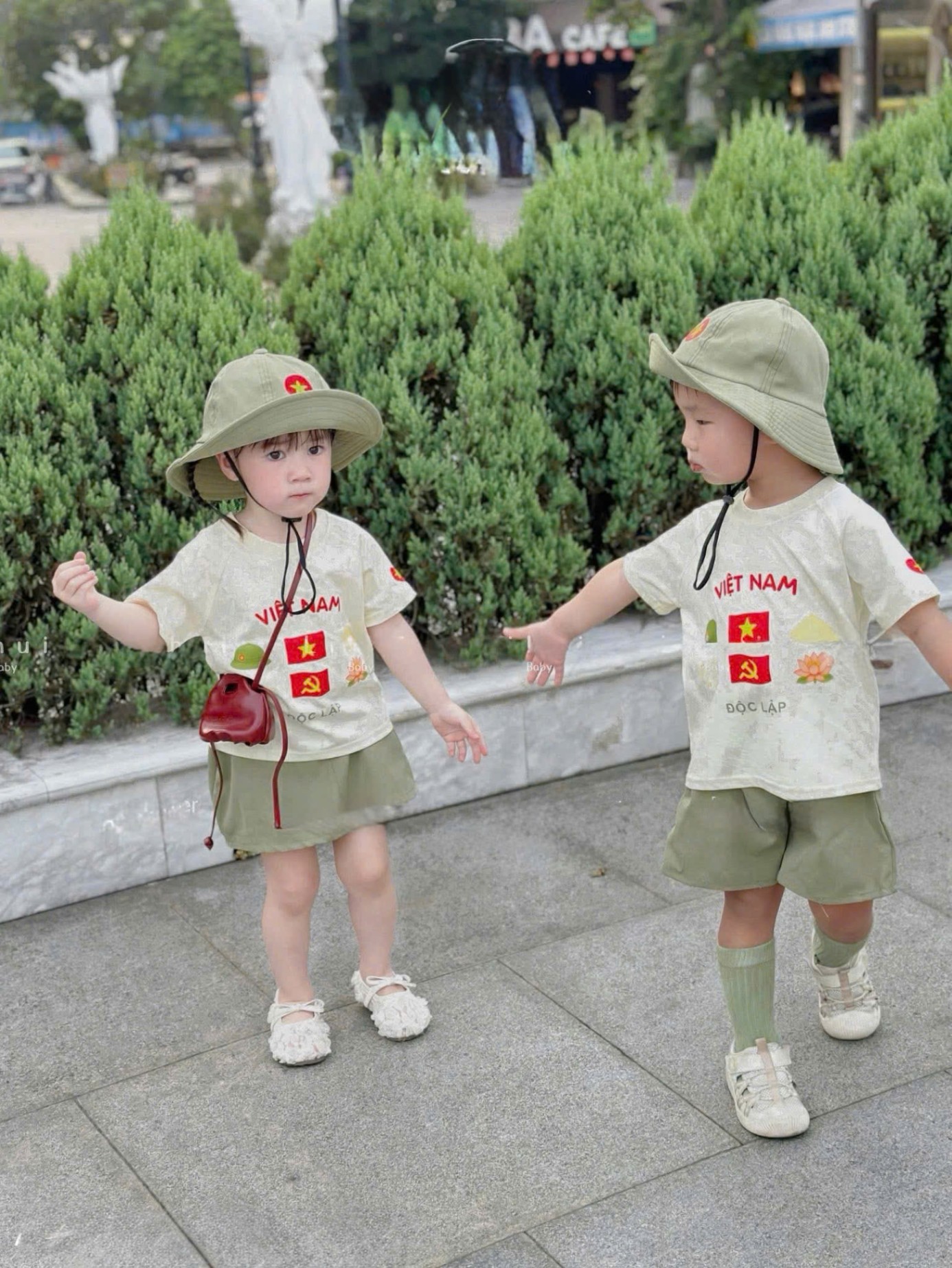 Set 3 món áo quần mũ QUỐC KHÁNH