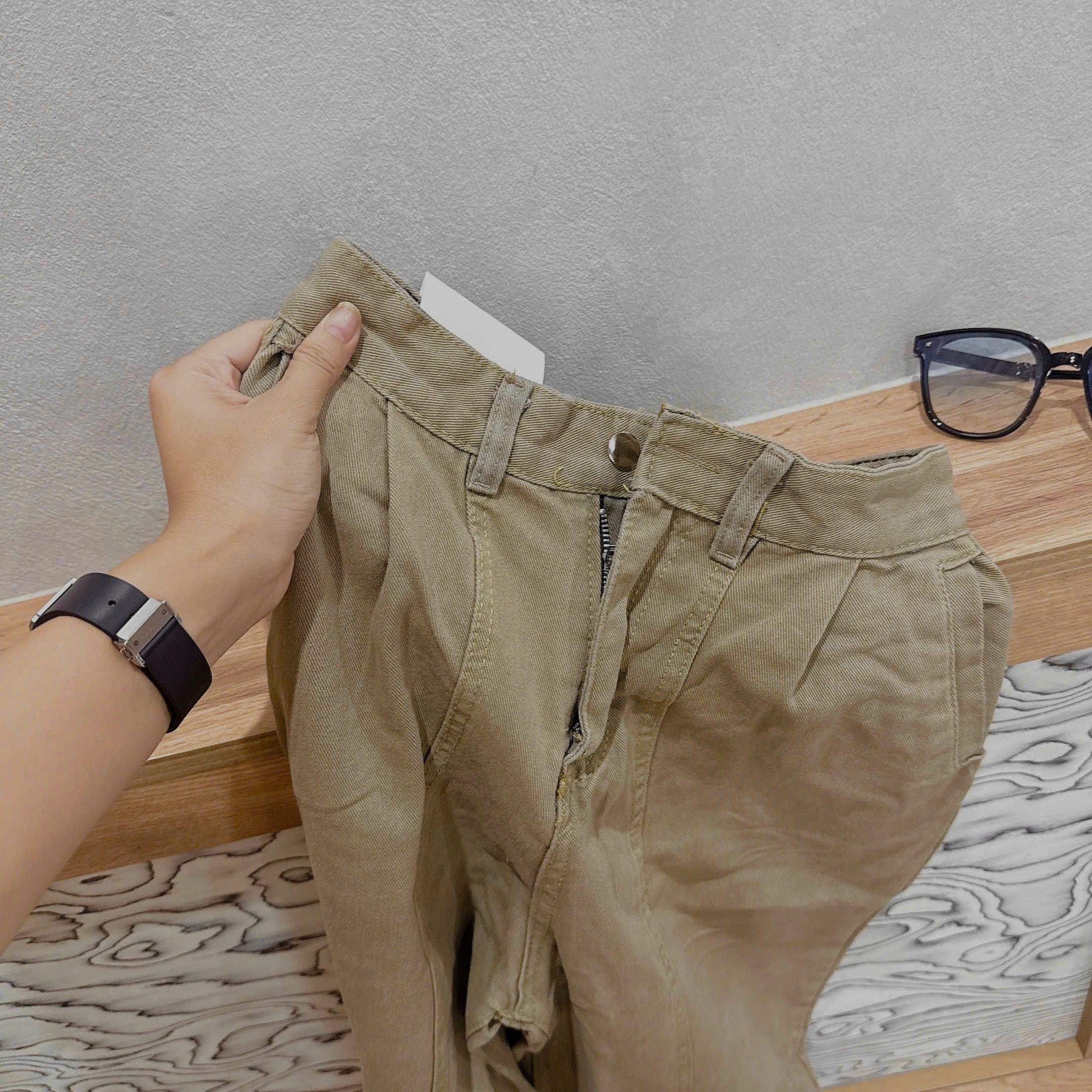 QUẦN JEANS SUÔNG NÂU