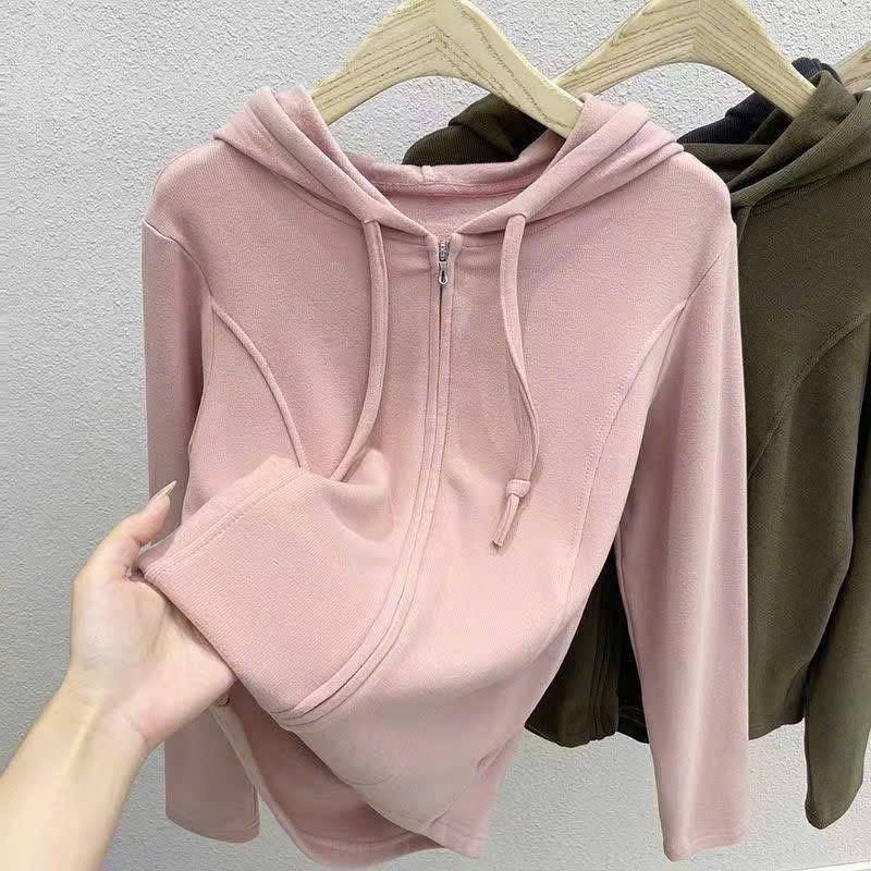 ÁO KHOÁC NỈ XỐP HOODIE QCCC 1C Hồng xả 105k D1
