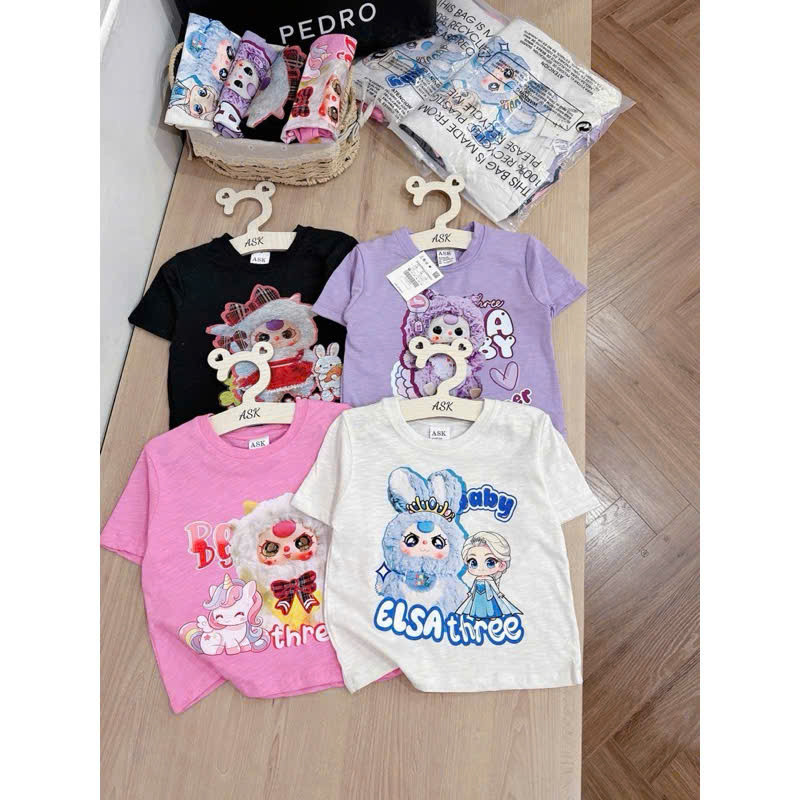ASK Áo Baby Three cotton xược mùa hè bé gái VNXK
