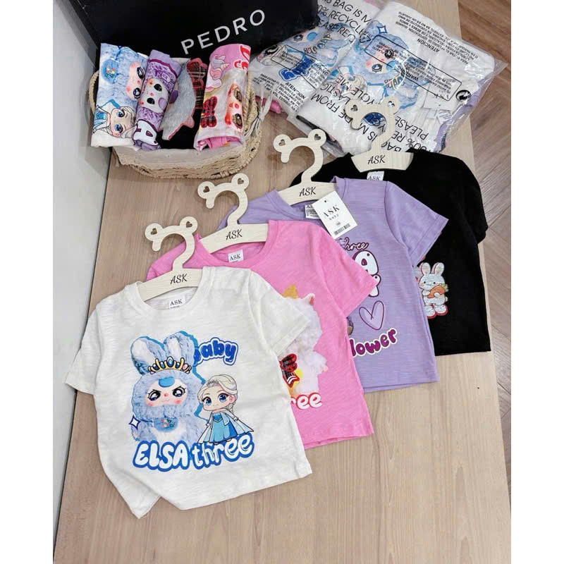 ASK Áo Baby Three cotton xược mùa hè bé gái VNXK