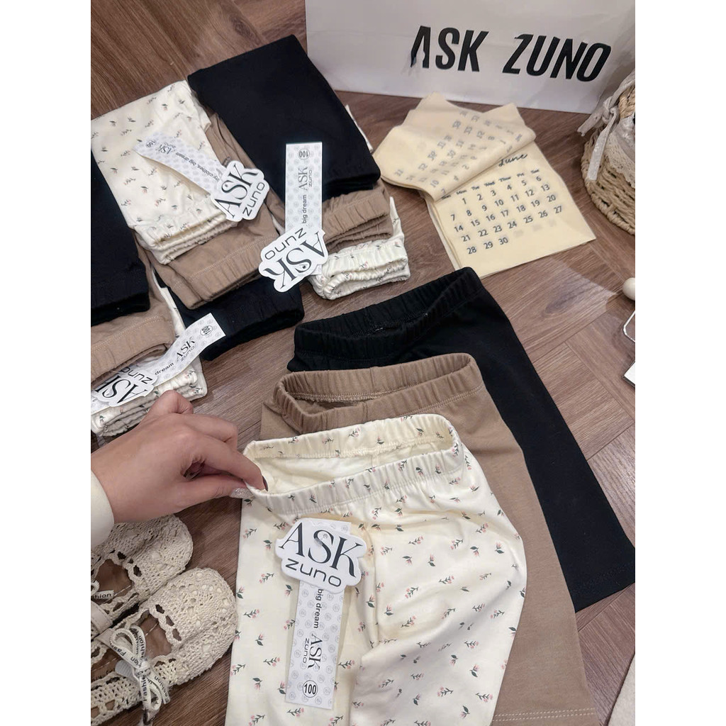 ASK Sét 3 quần legging đùi bé gái VNXK
