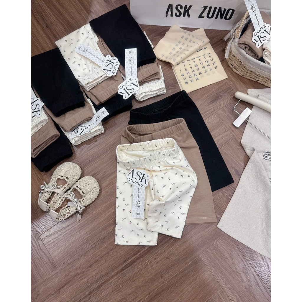 ASK Sét 3 quần legging đùi bé gái VNXK