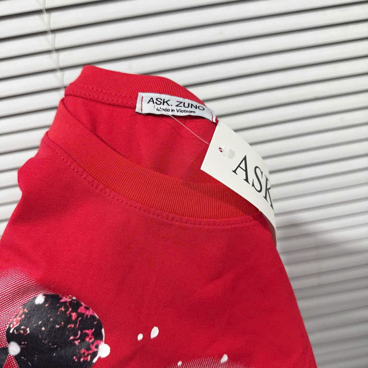 Áo cotton đỏ in Mickeyy nữ AN1