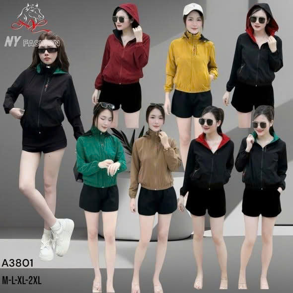 Áo gió NY Fashion Hót 2025 - Đen