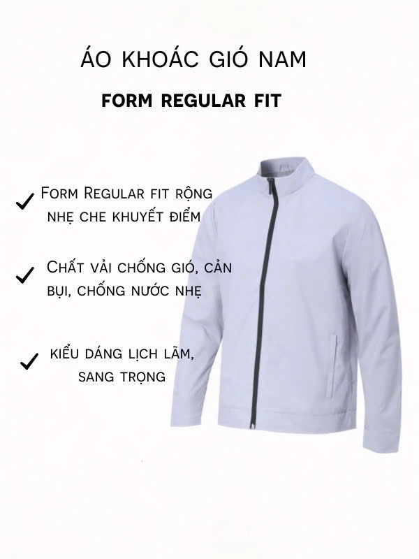 Áo khoác gió nam cao cấp ZAKADO, áo gió chống bụi, chống nước nhẹ, cản gió cực tốt (AKG009)