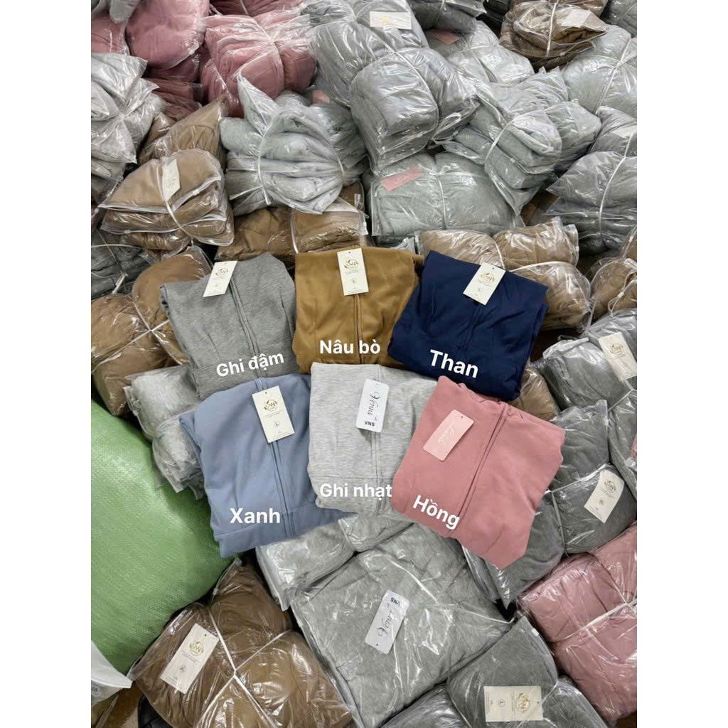 Áo nắng HỒNG dáng dài cotton umi mũ trùm L 55-60kg