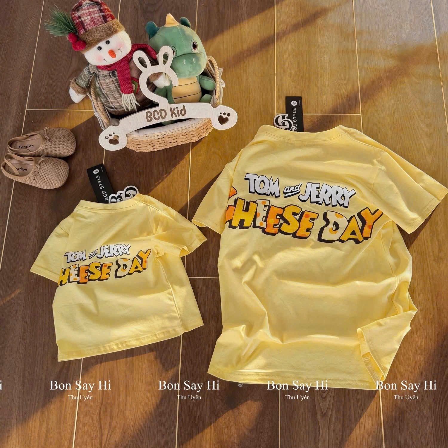 Áo phông CON mèo vàng cotton mềm mát BB bebé