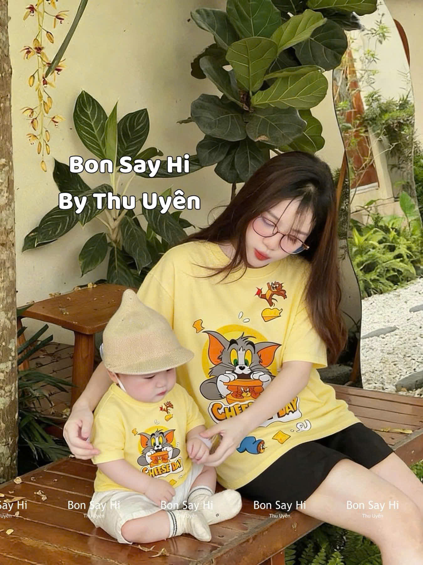 Áo phông CON mèo vàng cotton mềm mát BB bebé