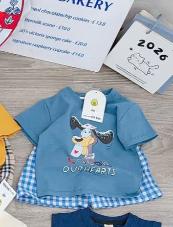 Bộ Cộc Tay Bơ Chất Cotton Mềm mát Mặc Nhà, Đi Học, Đi Chơi (6-16kg)