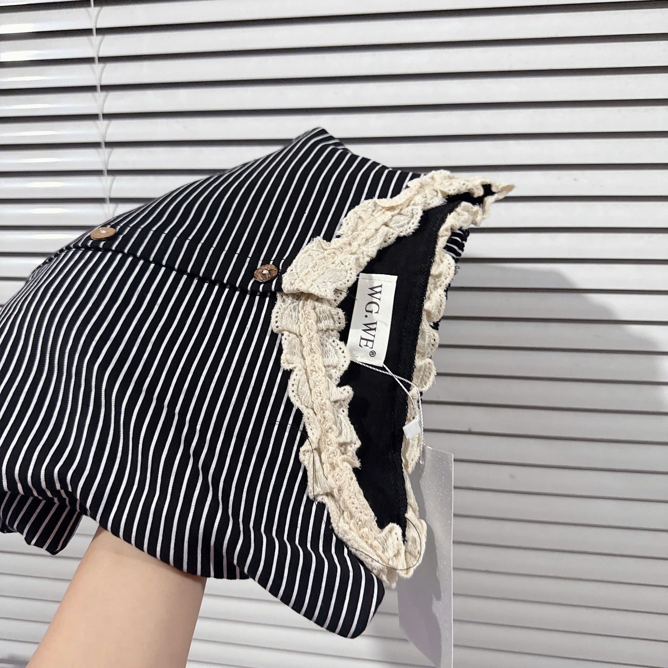 Bộ cotton kẻ dày mát mùa hè nữ BN2